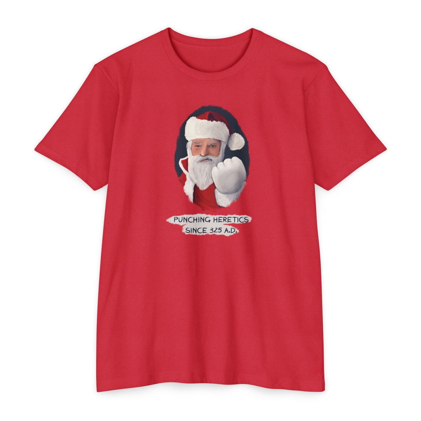 Santa Punching Heretics T-shirt