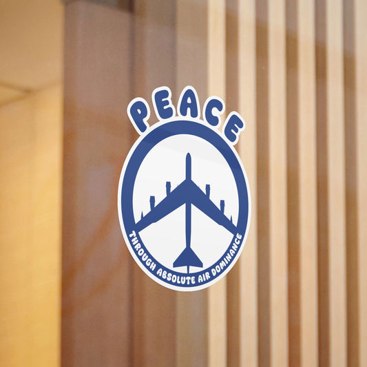 Peace Through Absolute Air Dominance Die-Cut Indoor/Outdoor Sticker