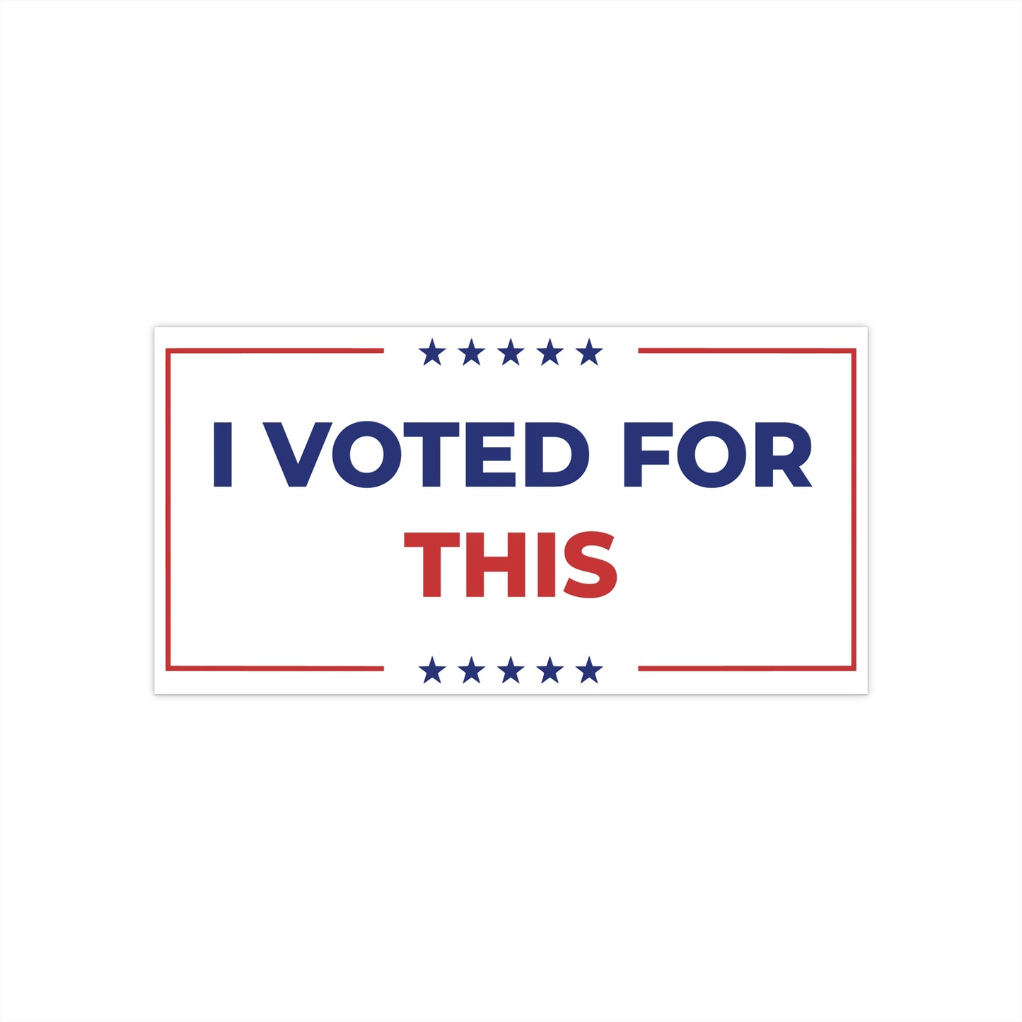 I Voted For This Bumper Sticker
