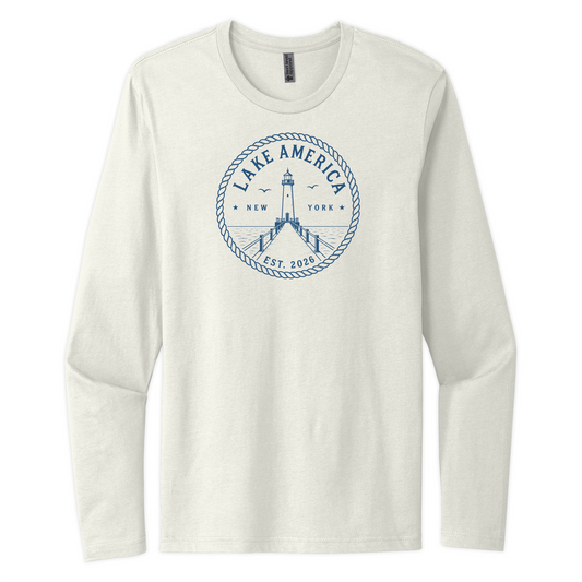 Lake America Long Sleeve Tee – 100% Cotton