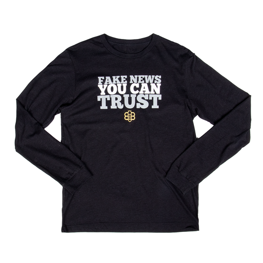 Fake News Long Sleeve - Black Heather