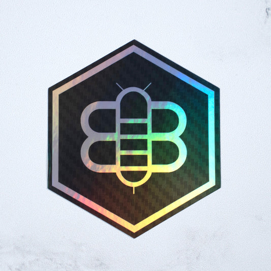 Bee Hex Sticker - Mirror