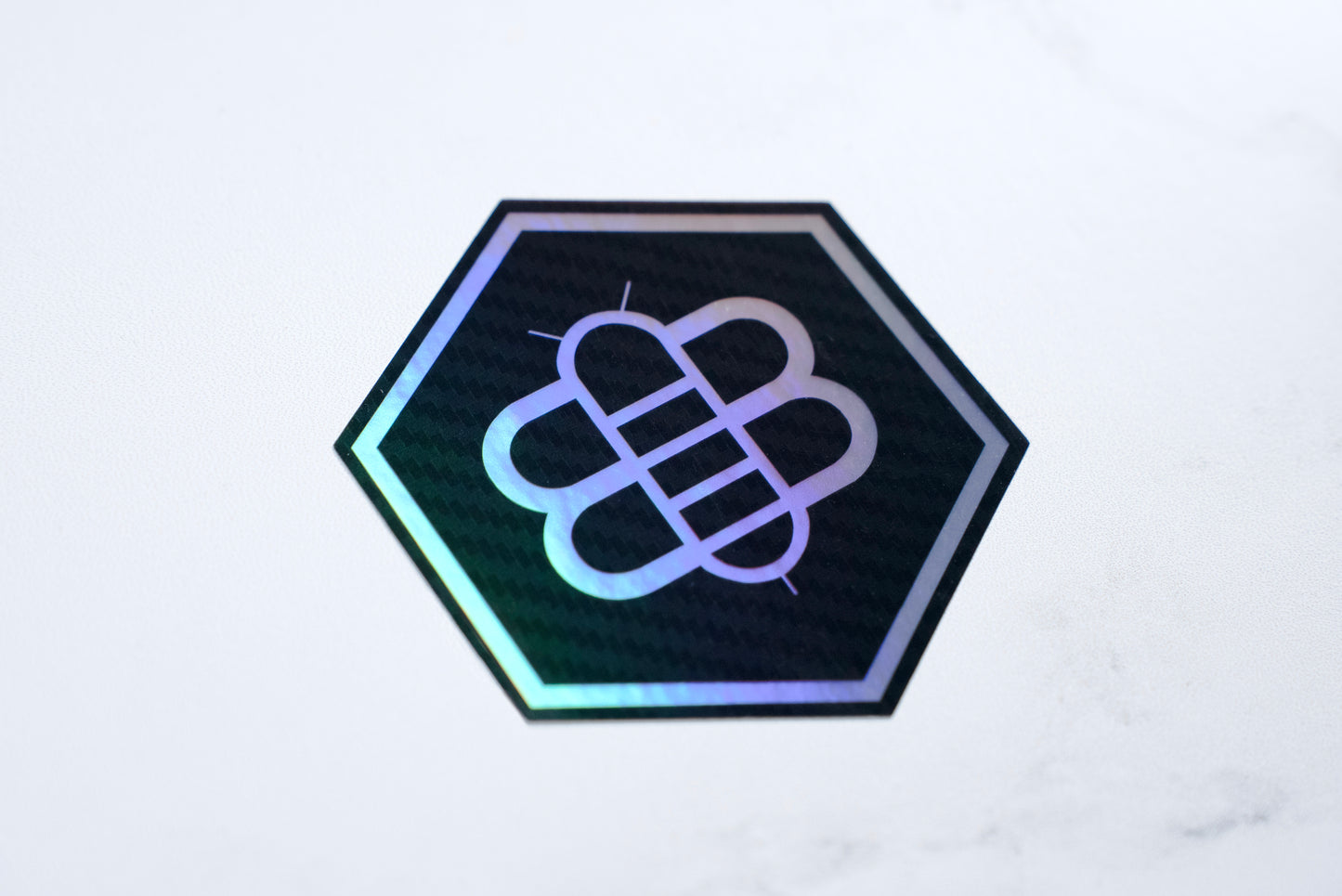 Bee Hex Sticker - Mirror