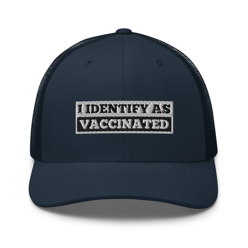 I Identify As Vaccinated Trucker Cap