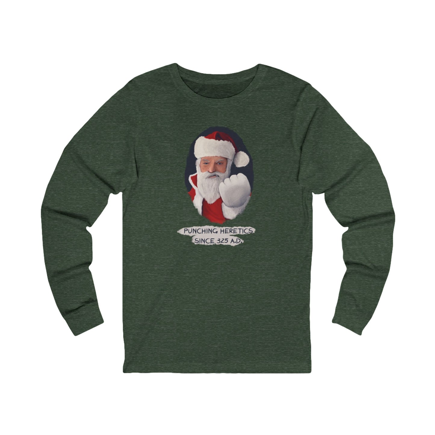 Santa Punching Heretics Long Sleeve