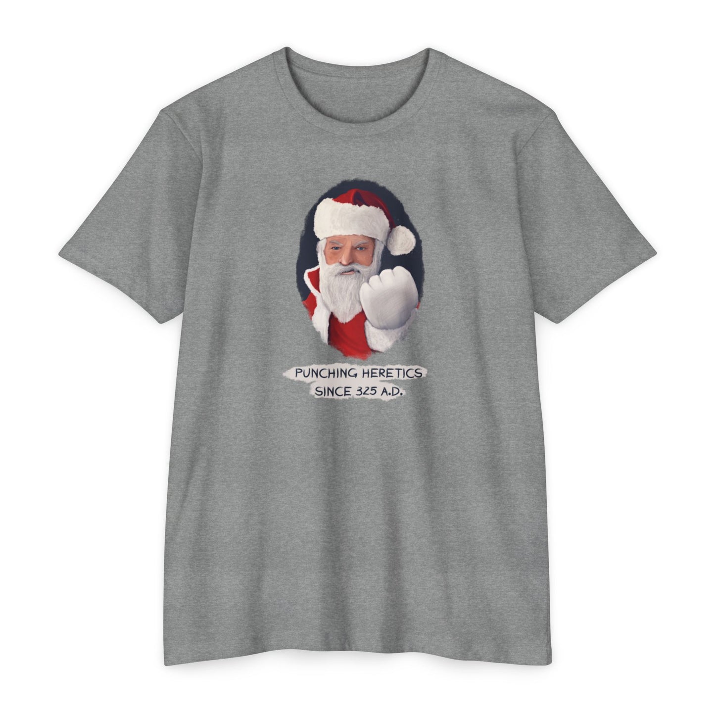 Santa Punching Heretics T-shirt
