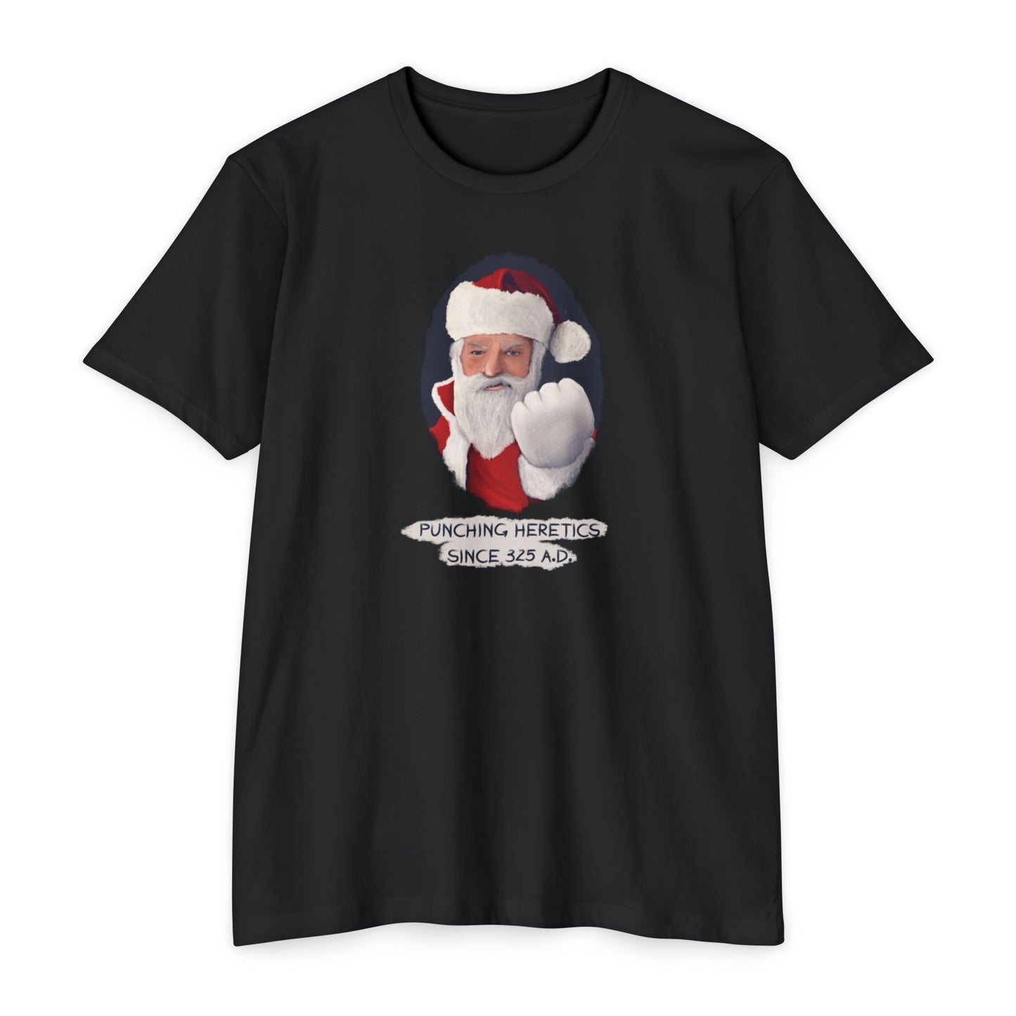 Santa Punching Heretics T-shirt