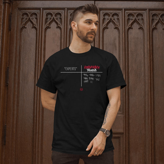 Experts vs. Conspiracy Theorists: The T-Shirt
