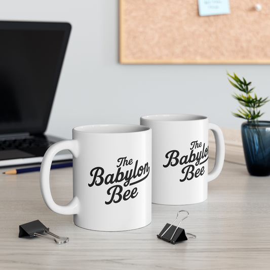 Babylon Bee Script Mug