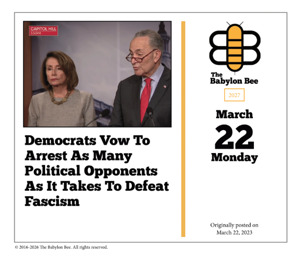 The Babylon Bee Calendar  (Pre-Order)