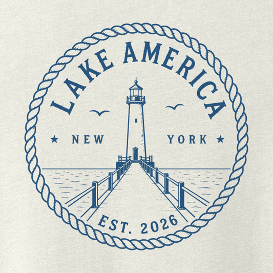 Lake America Long Sleeve Tee – 100% Cotton