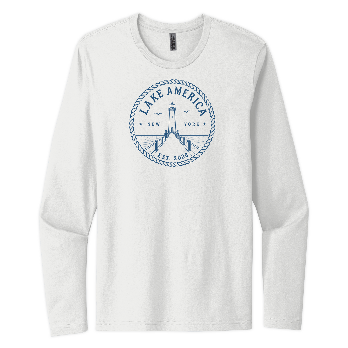 Lake America Long Sleeve Tee – 100% Cotton