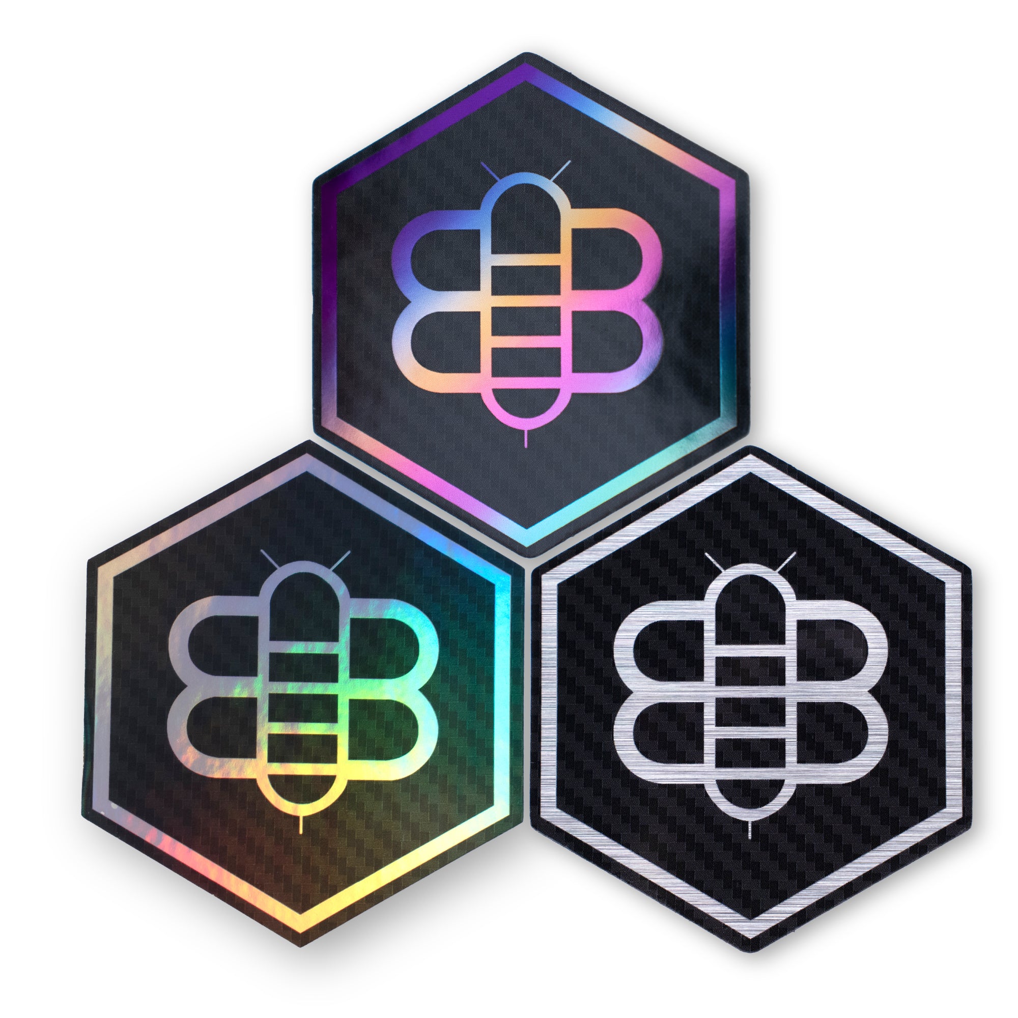 Bee Hex Sticker - Brushed Aluminum – Babylon Bee Store
