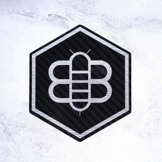 Bee Hex Sticker - Aluminum