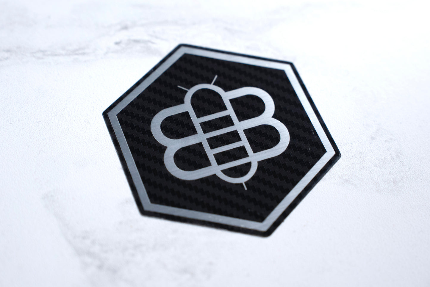 Bee Hex Sticker - Aluminum