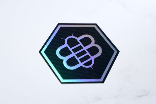 Bee Hex Sticker - Mirror