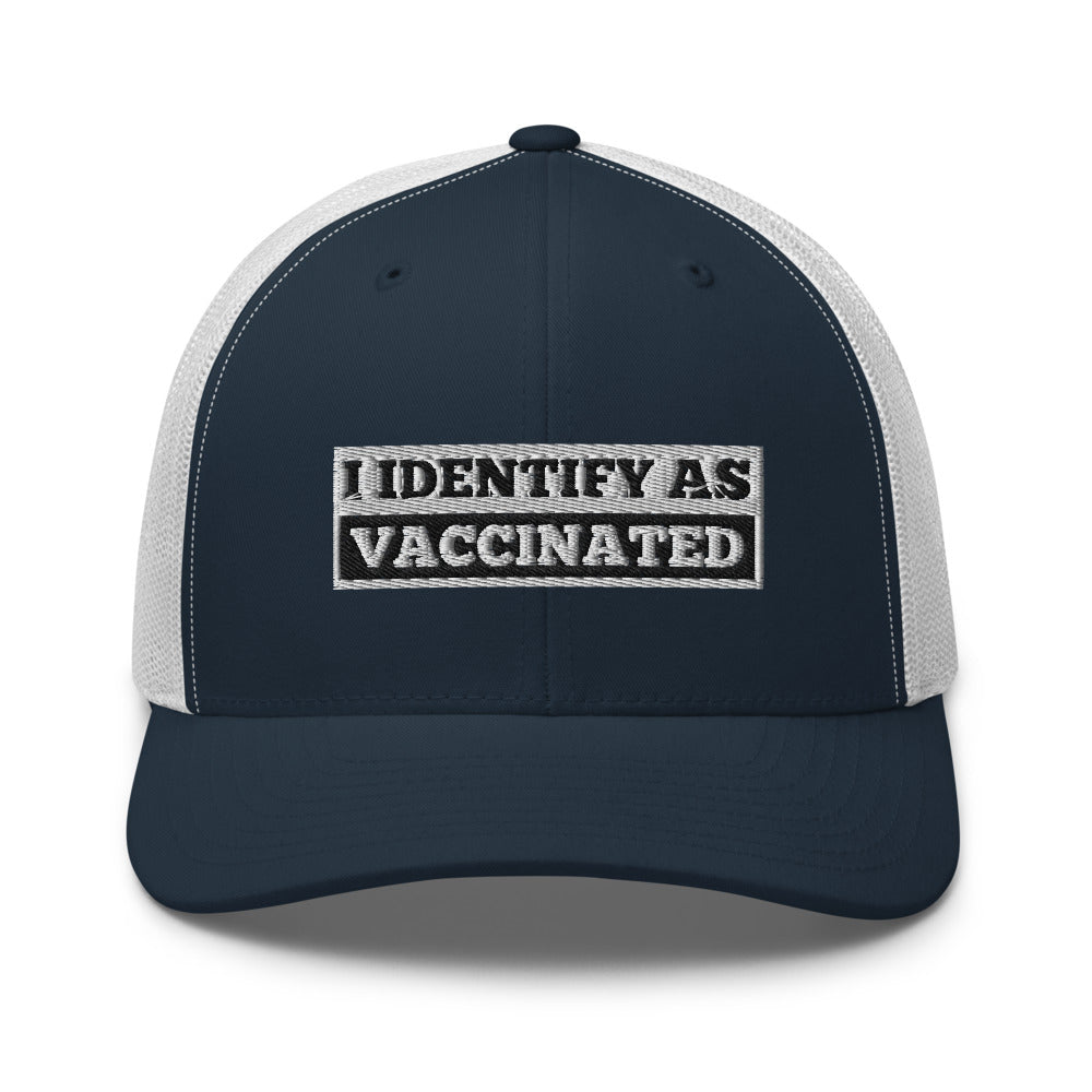 I Identify As Vaccinated Trucker Cap